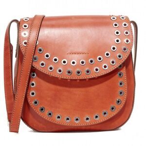 Frye Cassidy crossbody purse silver studded boho saddle bag. NWT